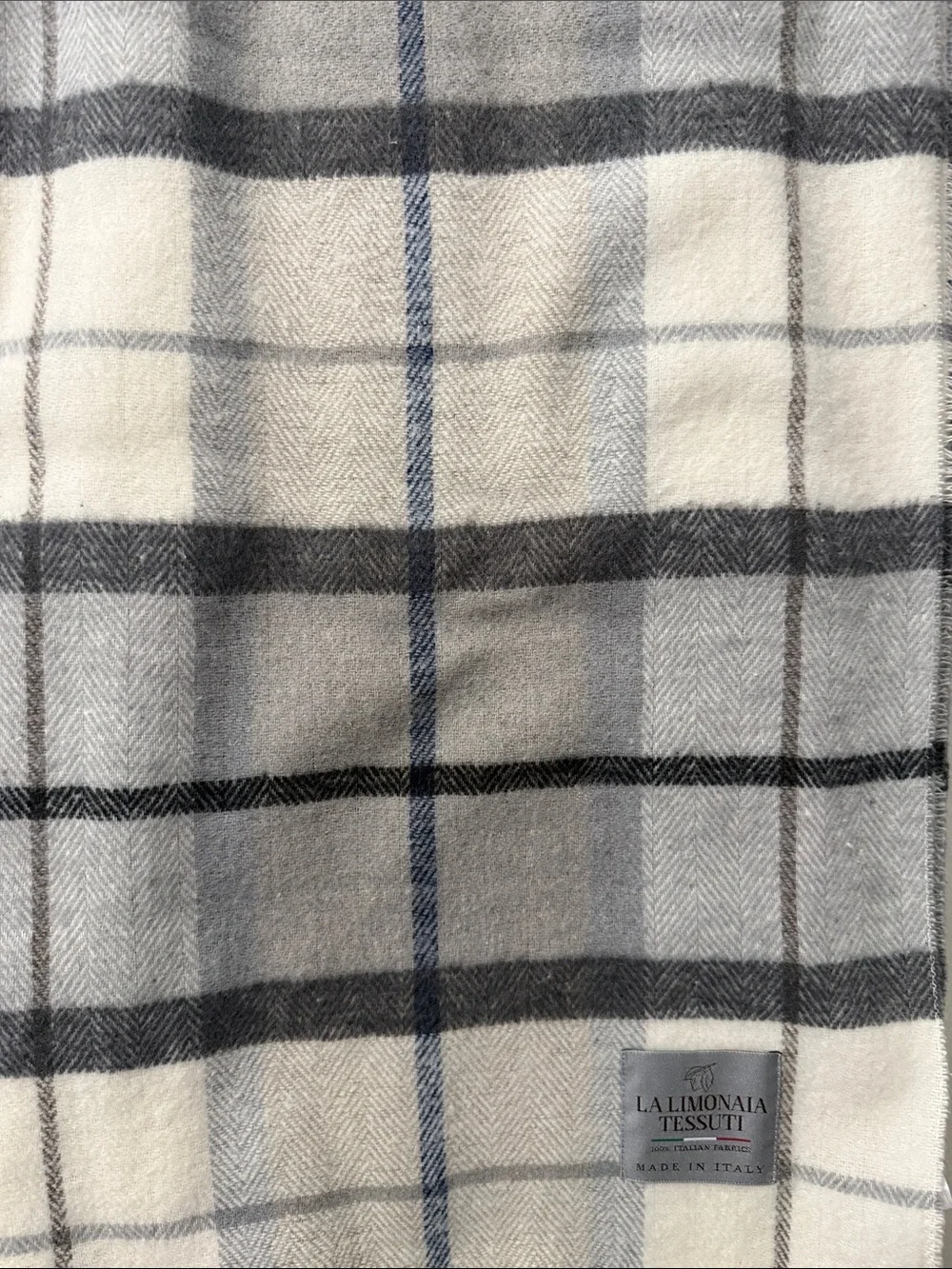 Discover Europe La Limonaia Tessuti Plaid Throw Blanket NWT